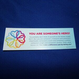 New- Woman's World Hero Paper Bookmark Encouragement - Inspirational - Positive